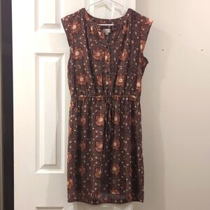 Navy and Pink Floral Dress